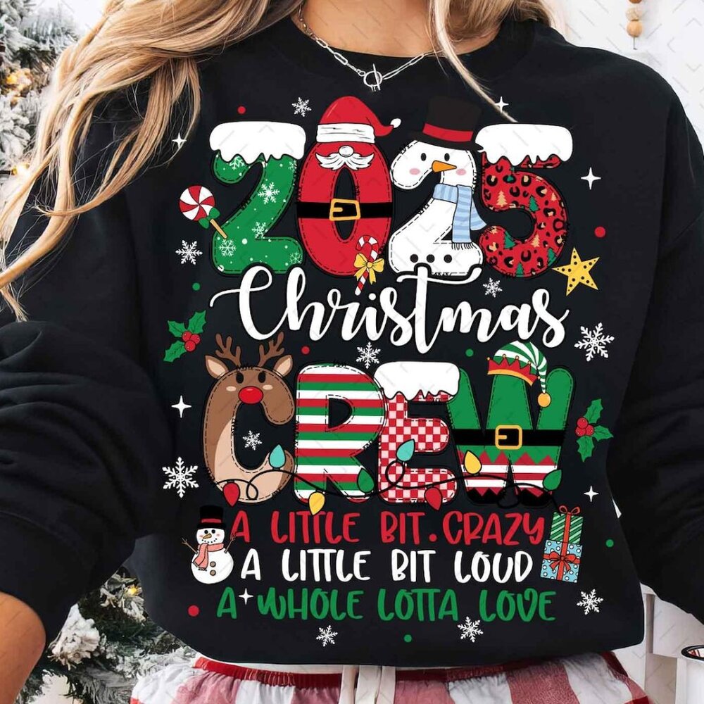 Family Christmas 2025 Sweatshirt Funny Matching Holiday Squad Tee 05